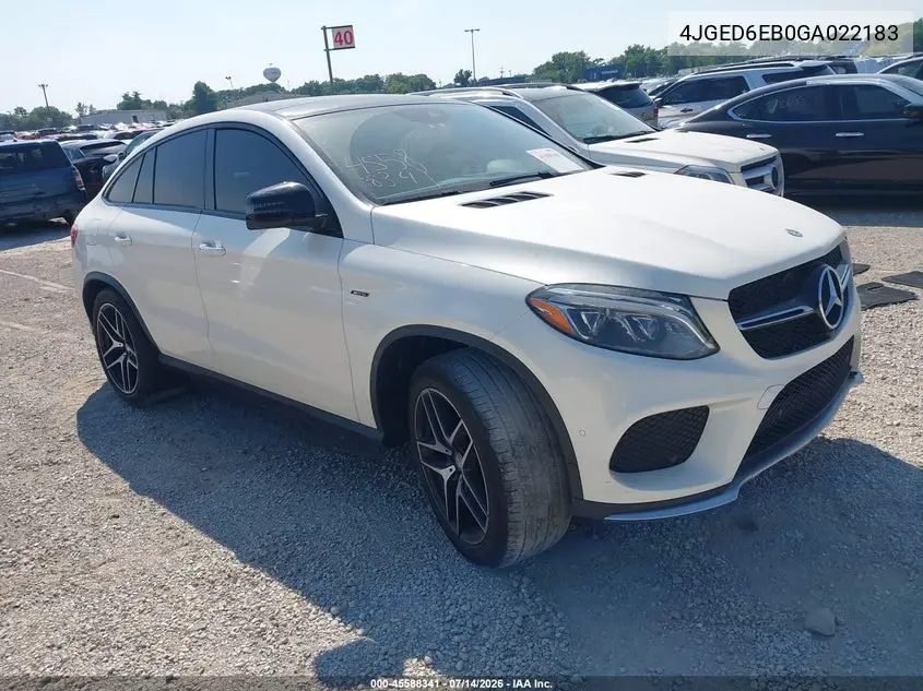 2016 Mercedes-Benz Gle 450 Amg Coupe 4Matic VIN: 4JGED6EB0GA022183 Lot: 45588341