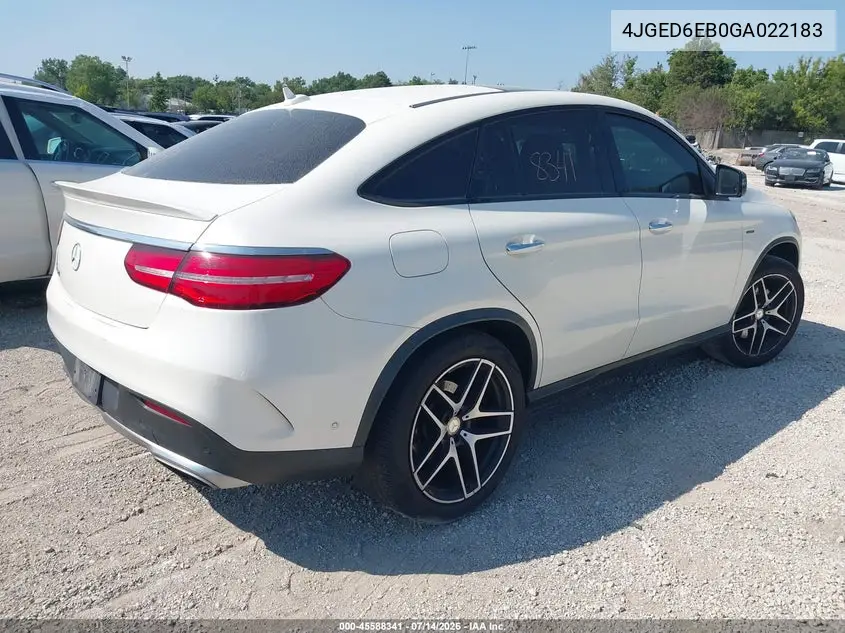 2016 Mercedes-Benz Gle 450 Amg Coupe 4Matic VIN: 4JGED6EB0GA022183 Lot: 45588341
