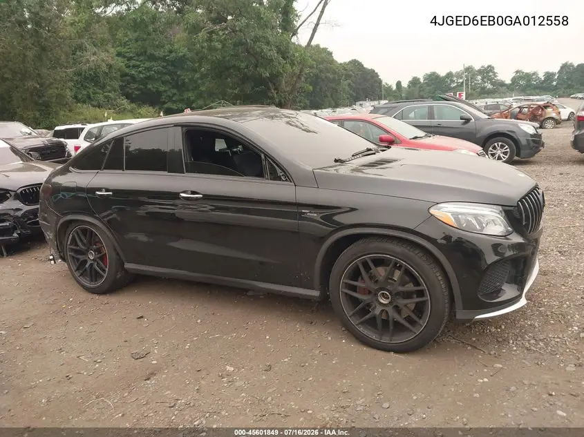 2016 Mercedes-Benz Gle 450 Amg Coupe 4Matic VIN: 4JGED6EB0GA012558 Lot: 45601849