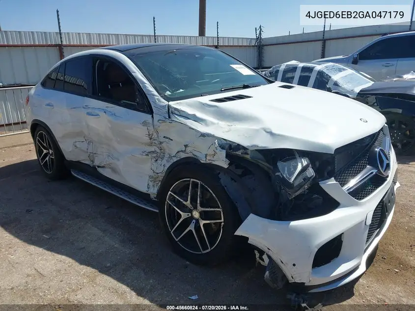 2016 Mercedes-Benz Gle 450 Amg Coupe 4Matic VIN: 4JGED6EB2GA047179 Lot: 45660824