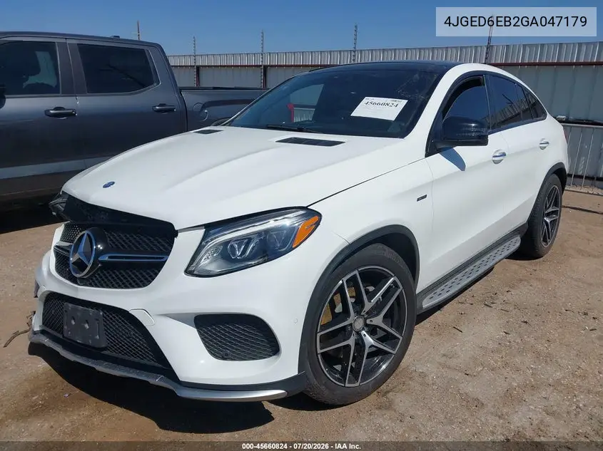 2016 Mercedes-Benz Gle 450 Amg Coupe 4Matic VIN: 4JGED6EB2GA047179 Lot: 45660824