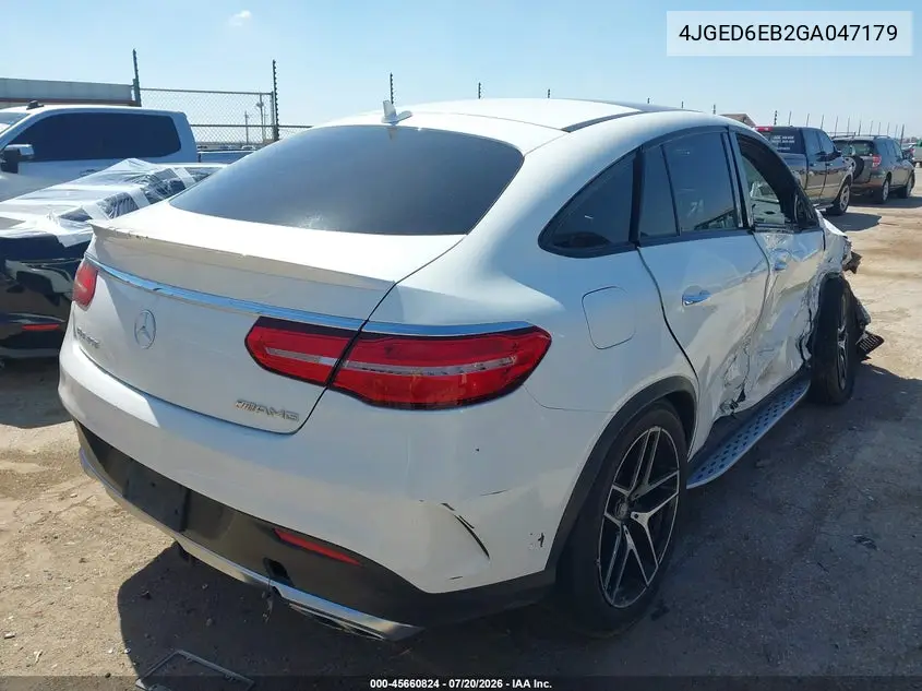 2016 Mercedes-Benz Gle 450 Amg Coupe 4Matic VIN: 4JGED6EB2GA047179 Lot: 45660824
