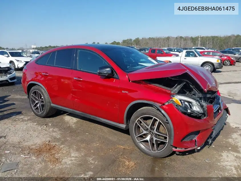 2017 Mercedes-Benz Amg Gle 43 Coupe 4Matic VIN: 4JGED6EB8HA061475 Lot: 44280081