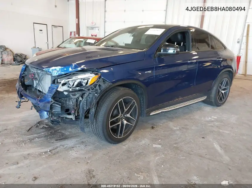 2017 Mercedes-Benz Amg Gle 43 Coupe 4Matic VIN: 4JGED6EB8HA080494 Lot: 45319152