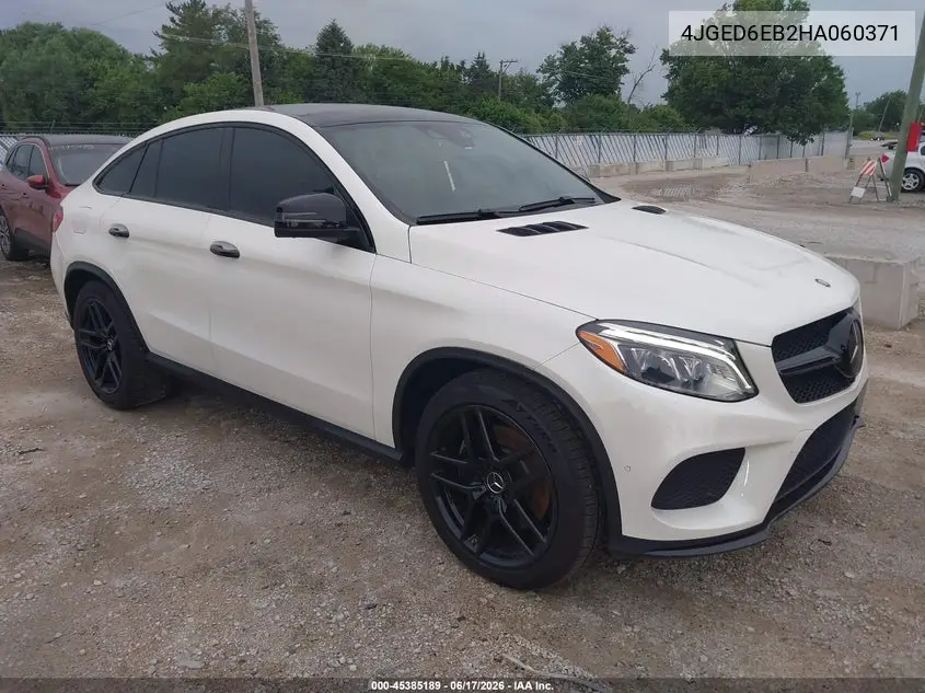 2017 Mercedes-Benz Amg Gle 43 Coupe 4Matic VIN: 4JGED6EB2HA060371 Lot: 45385189