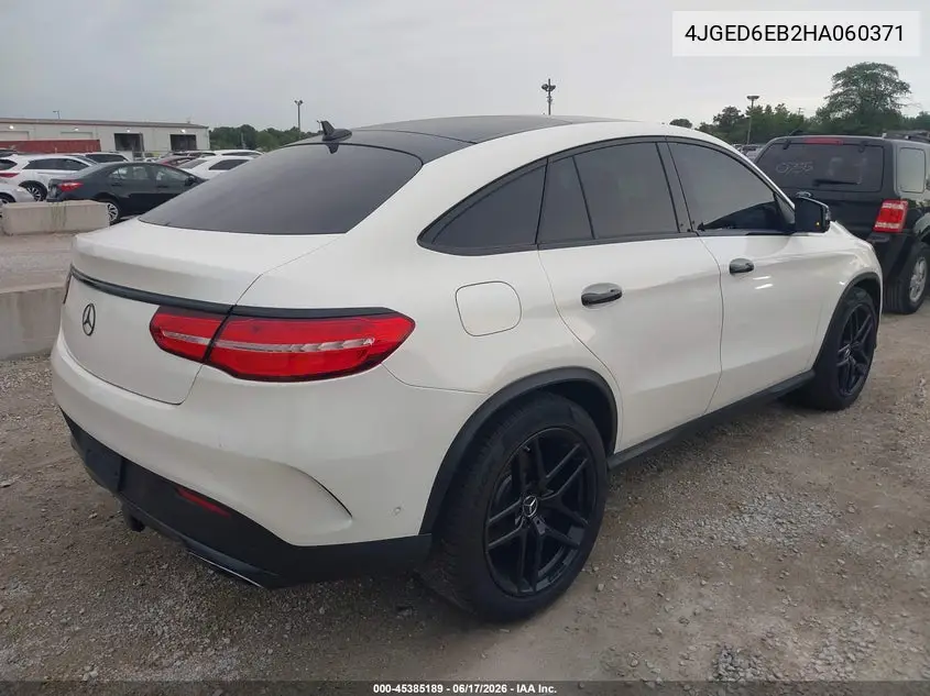 2017 Mercedes-Benz Amg Gle 43 Coupe 4Matic VIN: 4JGED6EB2HA060371 Lot: 45385189