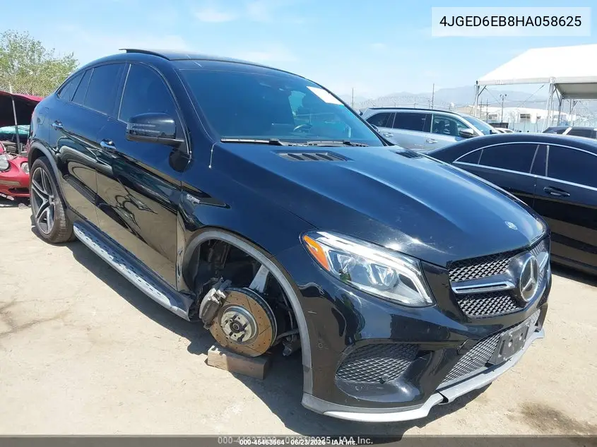 2017 Mercedes-Benz Amg Gle 43 Coupe 4Matic VIN: 4JGED6EB8HA058625 Lot: 45463564
