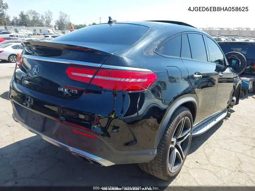 2017 Mercedes-Benz Amg Gle 43 Coupe 4Matic VIN: 4JGED6EB8HA058625 Lot: 45463564