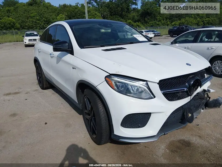 2017 Mercedes-Benz Amg Gle 43 Coupe 4Matic VIN: 4JGED6EB9HA060965 Lot: 45481489
