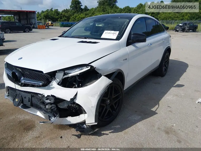 2017 Mercedes-Benz Amg Gle 43 Coupe 4Matic VIN: 4JGED6EB9HA060965 Lot: 45481489