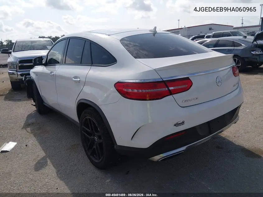 2017 Mercedes-Benz Amg Gle 43 Coupe 4Matic VIN: 4JGED6EB9HA060965 Lot: 45481489