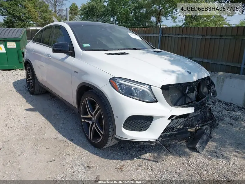 2017 Mercedes-Benz Amg Gle 43 Coupe 4Matic VIN: 4JGED6EB3HA057706 Lot: 45635815