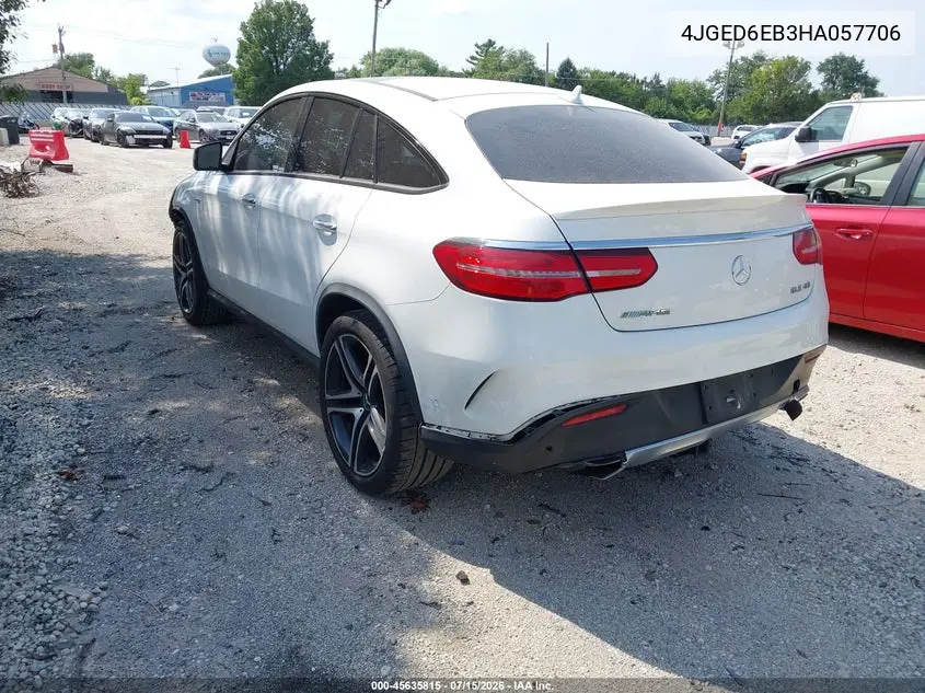 2017 Mercedes-Benz Amg Gle 43 Coupe 4Matic VIN: 4JGED6EB3HA057706 Lot: 45635815