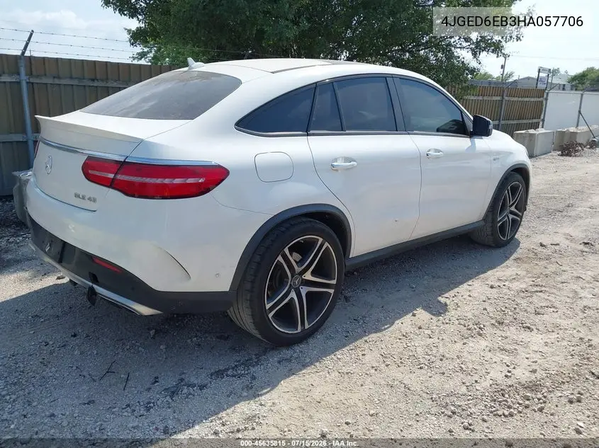 2017 Mercedes-Benz Amg Gle 43 Coupe 4Matic VIN: 4JGED6EB3HA057706 Lot: 45635815