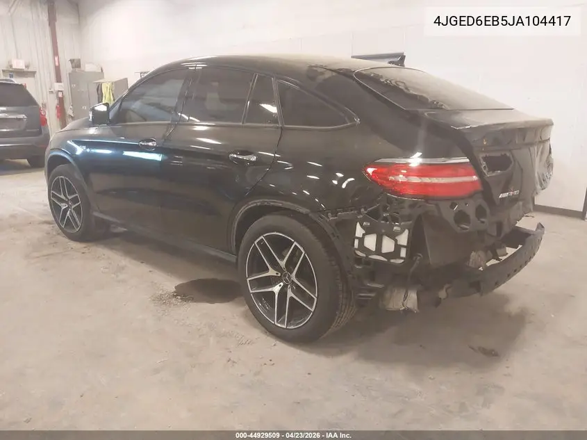 2018 Mercedes-Benz Amg Gle 43 Coupe 4Matic VIN: 4JGED6EB5JA104417 Lot: 44929509