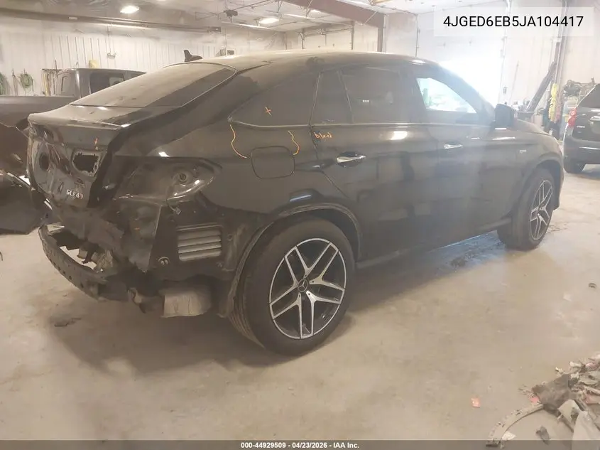 2018 Mercedes-Benz Amg Gle 43 Coupe 4Matic VIN: 4JGED6EB5JA104417 Lot: 44929509