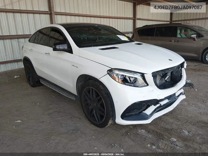 2018 Mercedes-Benz Amg Gle 63 Coupe S 4Matic VIN: 4JGED7FB0JA097087 Lot: 45023825