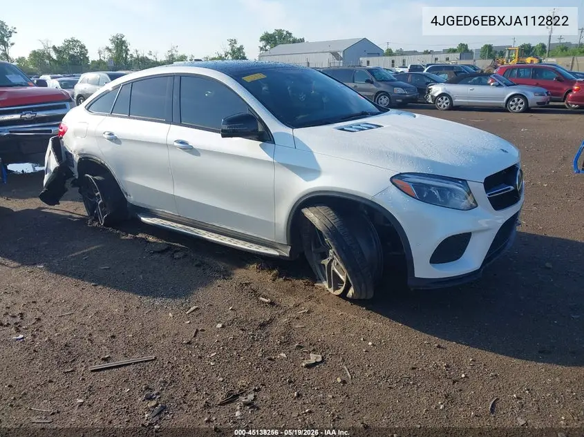 2018 Mercedes-Benz Amg Gle 43 Coupe 4Matic VIN: 4JGED6EBXJA112822 Lot: 45138256