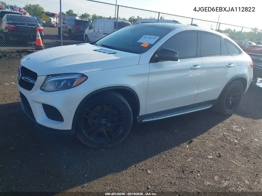 2018 Mercedes-Benz Amg Gle 43 Coupe 4Matic VIN: 4JGED6EBXJA112822 Lot: 45138256