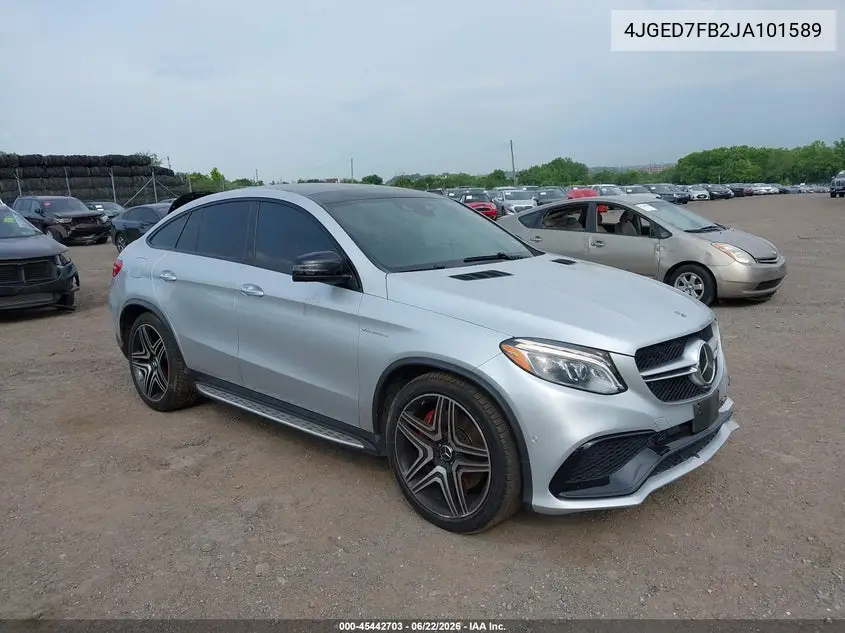 2018 Mercedes-Benz Amg Gle 63 Coupe S 4Matic VIN: 4JGED7FB2JA101589 Lot: 45442703