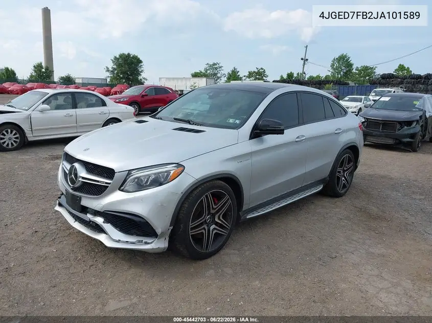 2018 Mercedes-Benz Amg Gle 63 Coupe S 4Matic VIN: 4JGED7FB2JA101589 Lot: 45442703