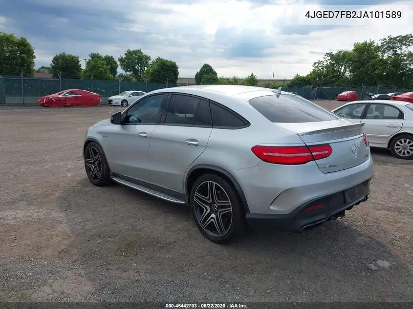 2018 Mercedes-Benz Amg Gle 63 Coupe S 4Matic VIN: 4JGED7FB2JA101589 Lot: 45442703