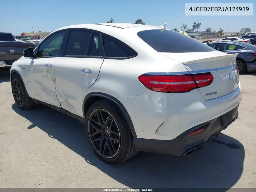 2018 Mercedes-Benz Amg Gle 63 Coupe S 4Matic VIN: 4JGED7FB2JA124919 Lot: 45619835