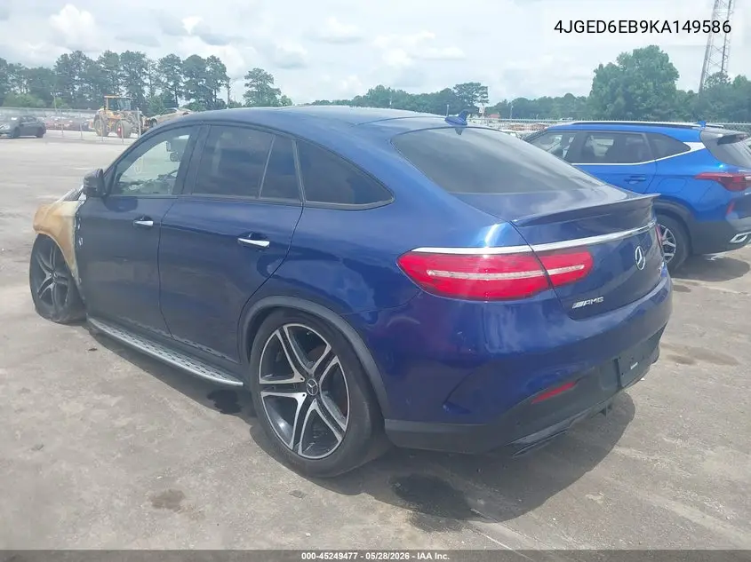 2019 Mercedes-Benz Amg Gle 43 Coupe 4Matic VIN: 4JGED6EB9KA149586 Lot: 45249477