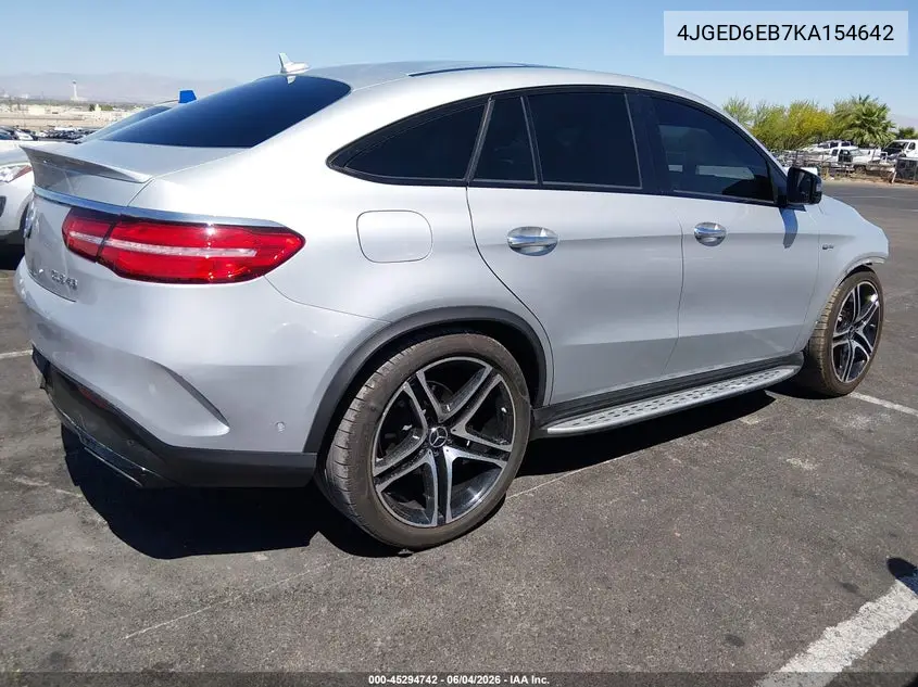 2019 Mercedes-Benz Amg Gle 43 Coupe 4Matic VIN: 4JGED6EB7KA154642 Lot: 45294742