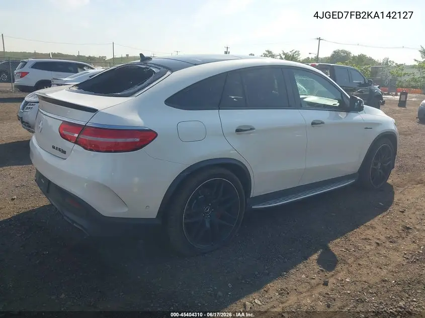 2019 Mercedes-Benz Amg Gle 63 Coupe S 4Matic VIN: 4JGED7FB2KA142127 Lot: 45404310