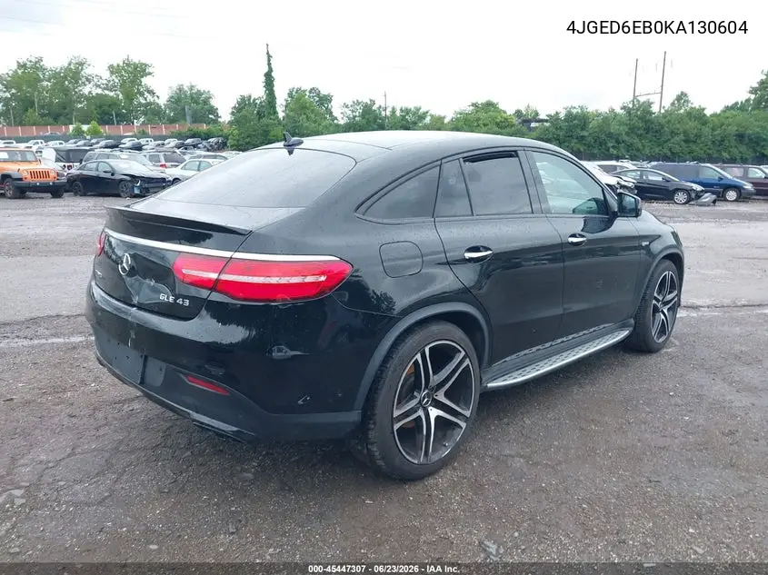 2019 Mercedes-Benz Amg Gle 43 Coupe 4Matic VIN: 4JGED6EB0KA130604 Lot: 45447307