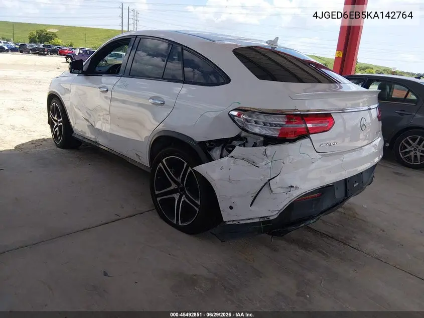 2019 Mercedes-Benz Amg Gle 43 Coupe 4Matic VIN: 4JGED6EB5KA142764 Lot: 45492851