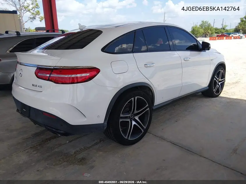2019 Mercedes-Benz Amg Gle 43 Coupe 4Matic VIN: 4JGED6EB5KA142764 Lot: 45492851