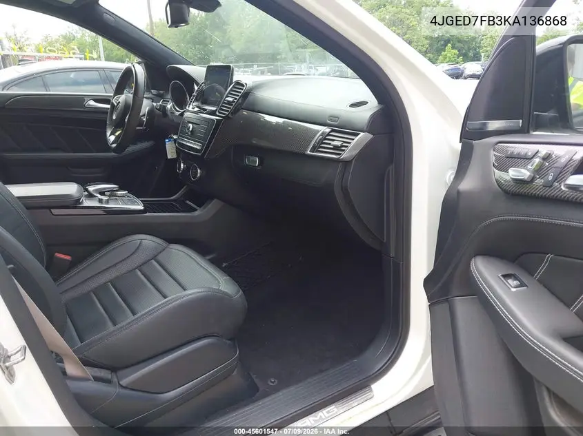 2019 Mercedes-Benz Amg Gle 63 Coupe S 4Matic VIN: 4JGED7FB3KA136868 Lot: 45601547