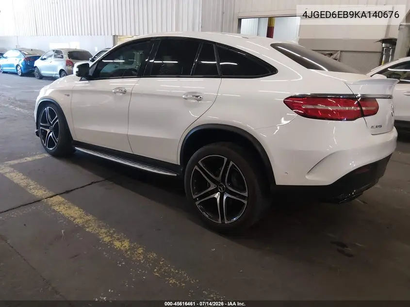 2019 Mercedes-Benz Amg Gle 43 Coupe 4Matic VIN: 4JGED6EB9KA140676 Lot: 45616461