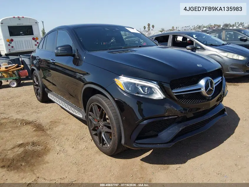 2019 Mercedes-Benz Amg Gle 63 Coupe S 4Matic VIN: 4JGED7FB9KA135983 Lot: 45637707