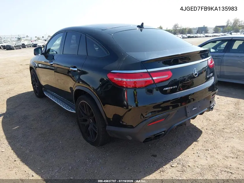 2019 Mercedes-Benz Amg Gle 63 Coupe S 4Matic VIN: 4JGED7FB9KA135983 Lot: 45637707