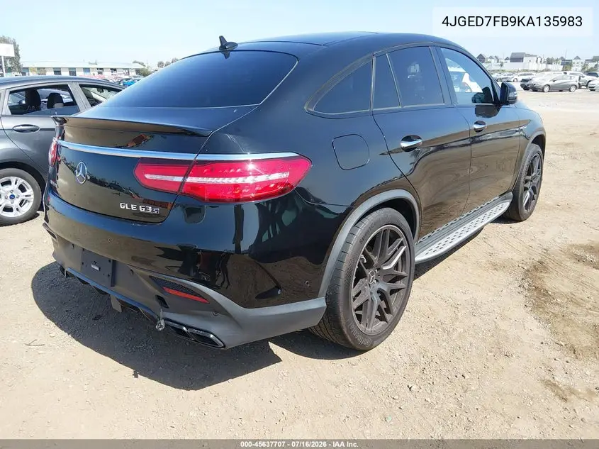 2019 Mercedes-Benz Amg Gle 63 Coupe S 4Matic VIN: 4JGED7FB9KA135983 Lot: 45637707