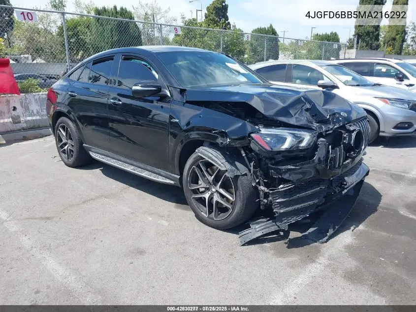 2021 Mercedes-Benz Amg Gle 53 Coupe 4Matic VIN: 4JGFD6BB5MA216292 Lot: 42830277