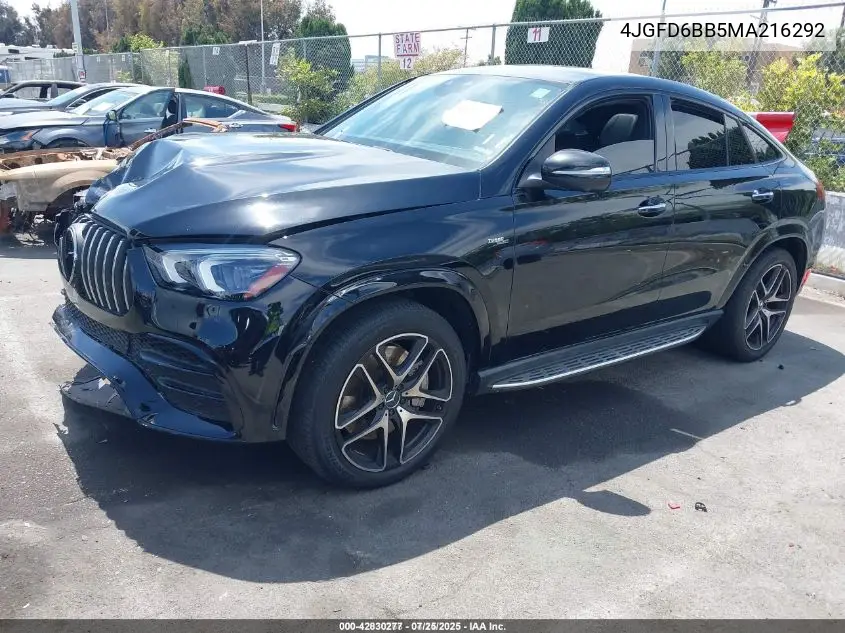 2021 Mercedes-Benz Amg Gle 53 Coupe 4Matic VIN: 4JGFD6BB5MA216292 Lot: 42830277