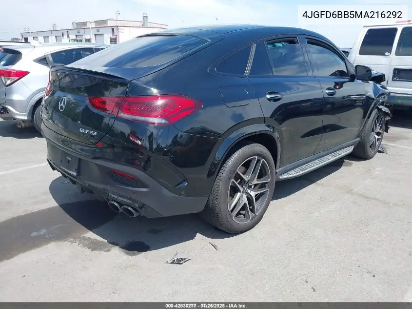 2021 Mercedes-Benz Amg Gle 53 Coupe 4Matic VIN: 4JGFD6BB5MA216292 Lot: 42830277