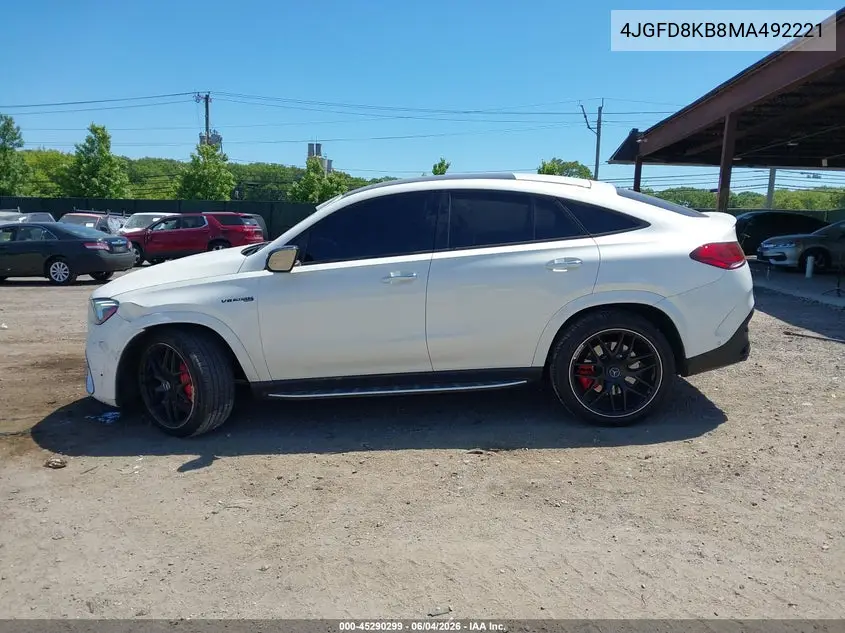 2021 Mercedes-Benz Amg Gle 63 Coupe S 4Matic VIN: 4JGFD8KB8MA492221 Lot: 45290299