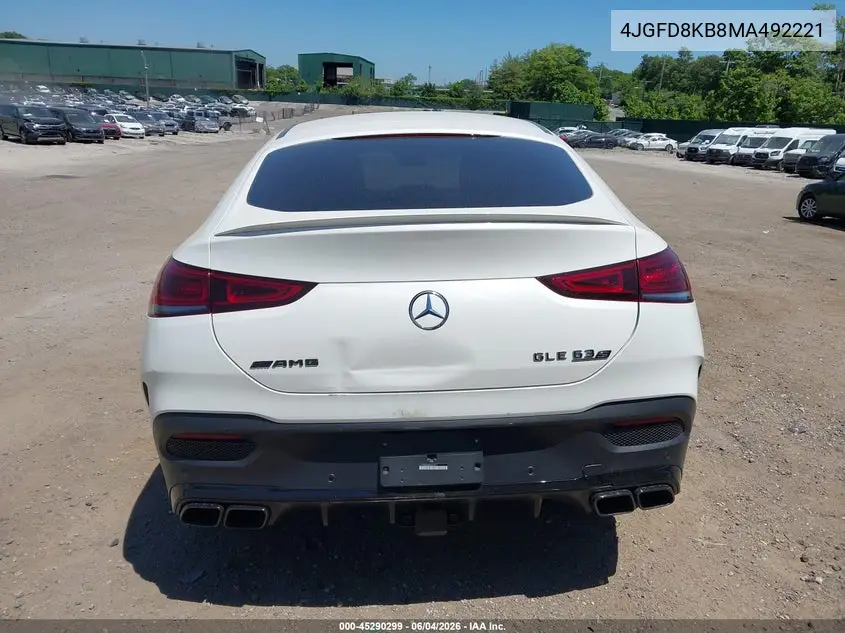 2021 Mercedes-Benz Amg Gle 63 Coupe S 4Matic VIN: 4JGFD8KB8MA492221 Lot: 45290299