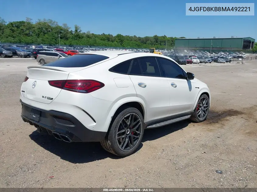 2021 Mercedes-Benz Amg Gle 63 Coupe S 4Matic VIN: 4JGFD8KB8MA492221 Lot: 45290299