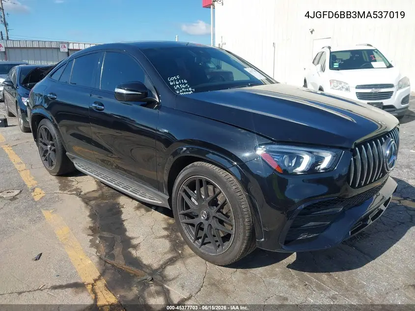 2021 Mercedes-Benz Amg Gle 53 Coupe 4Matic VIN: 4JGFD6BB3MA537019 Lot: 45377703