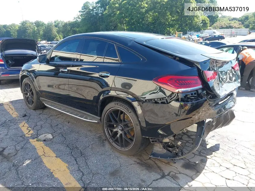 2021 Mercedes-Benz Amg Gle 53 Coupe 4Matic VIN: 4JGFD6BB3MA537019 Lot: 45377703