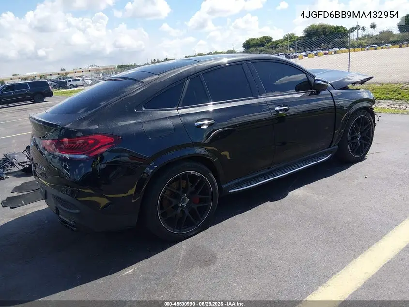 2021 Mercedes-Benz Amg Gle 53 Coupe 4Matic VIN: 4JGFD6BB9MA432954 Lot: 45500990