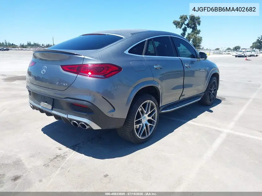 2021 Mercedes-Benz Amg Gle 53 Coupe 4Matic VIN: 4JGFD6BB6MA402682 Lot: 45633508