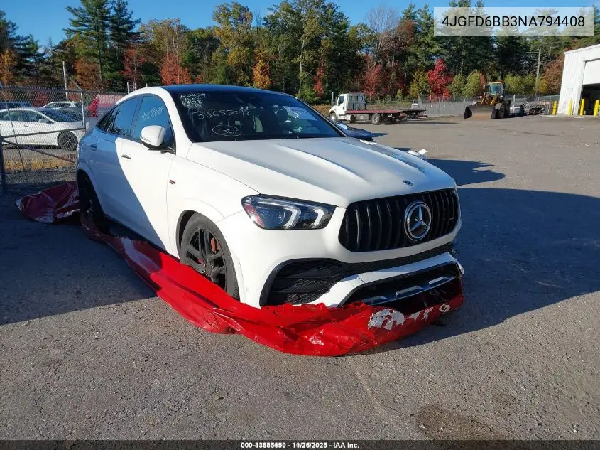 2022 Mercedes-Benz Amg Gle 53 Coupe 4Matic VIN: 4JGFD6BB3NA794408 Lot: 43685450