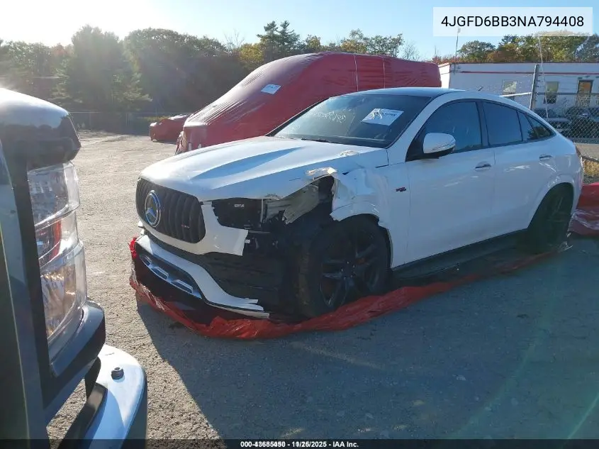 2022 Mercedes-Benz Amg Gle 53 Coupe 4Matic VIN: 4JGFD6BB3NA794408 Lot: 43685450